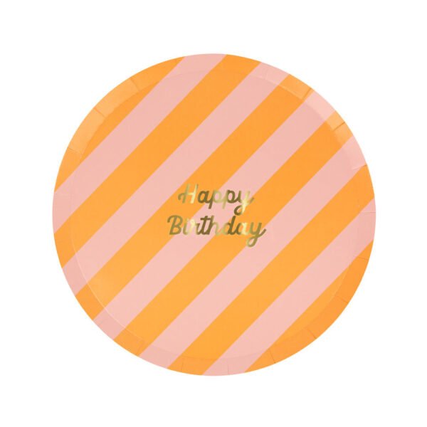Stripe Happy Birthday Side Plate - 图片 6