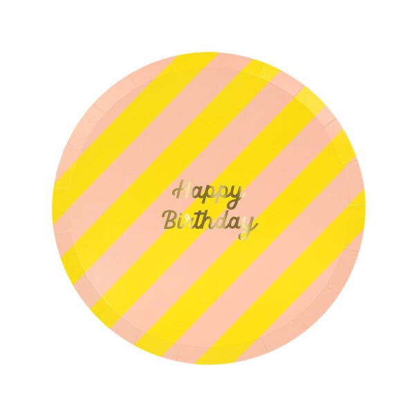Stripe Happy Birthday Side Plate - 图片 4
