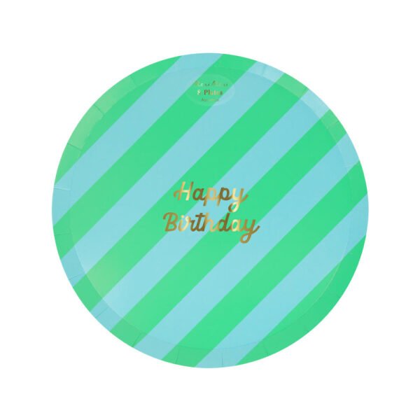 Stripe Happy Birthday Side Plate - 图片 5