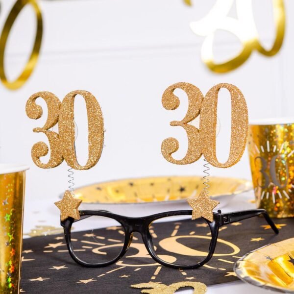 30th Birthday Glitter Sparkle Glasses - 图片 2