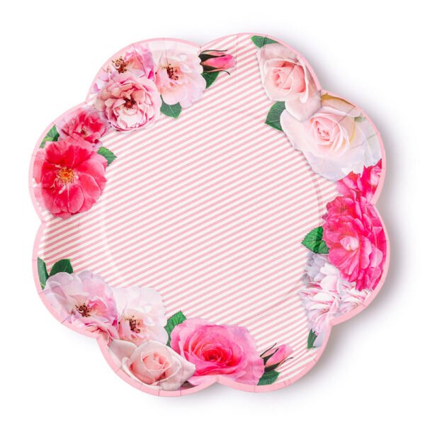 A Very English Rose Paper Party Plates - 图片 4