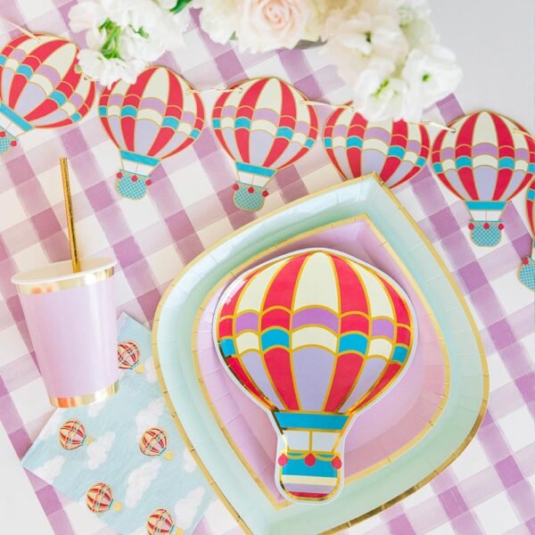 Up, Up & Away Balloon Shaped Plates - 图片 2