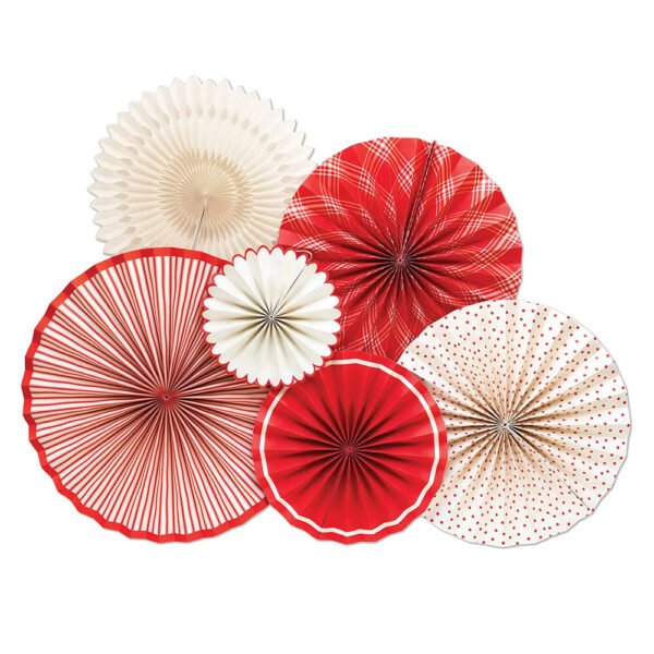 Wooden Fan Set - Red