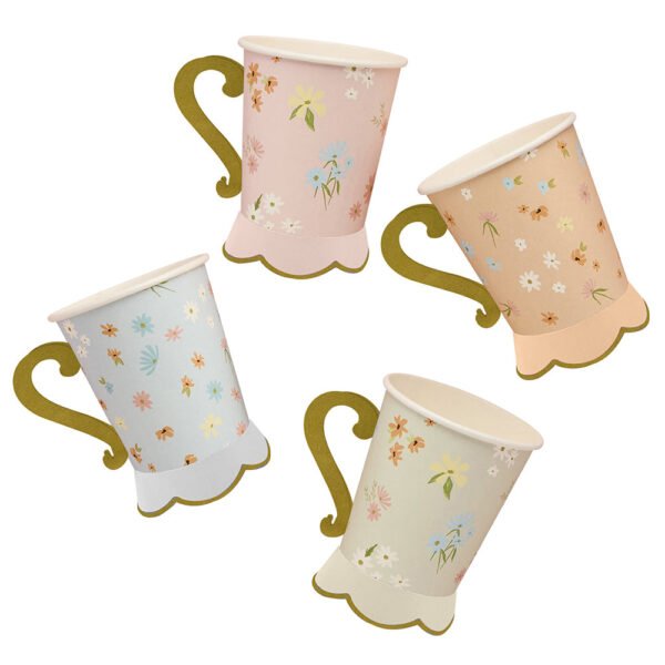 Floral Tea Party Paper Cups