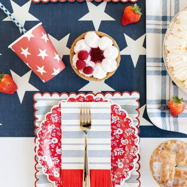 Striped Scallop Dinner Napkin - 图片 5