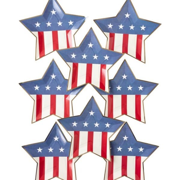 Denim and Stripes Star Shaped Paper Plate - 图片 4