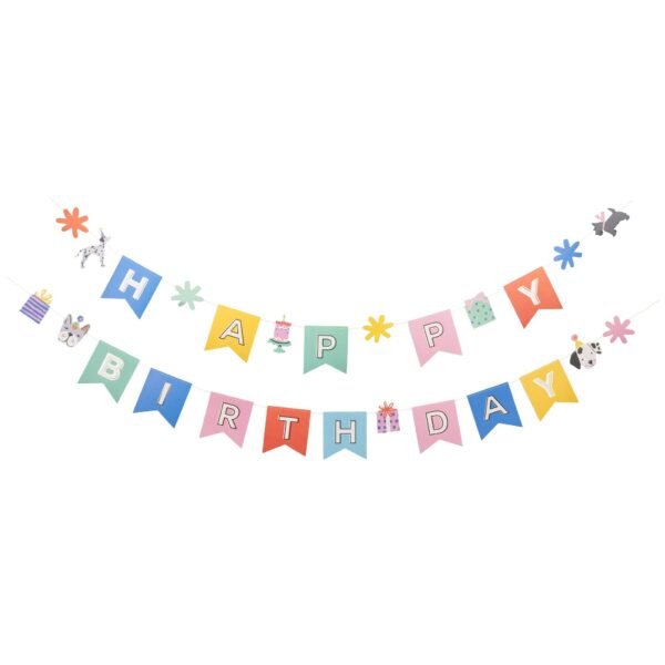 Puppy Dog Happy Birthday Banner Set