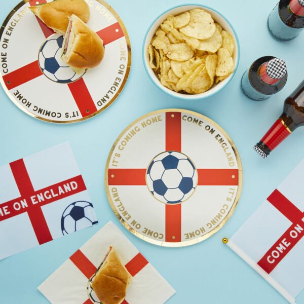 Come on England Foiled Paper Plates - 图片 2