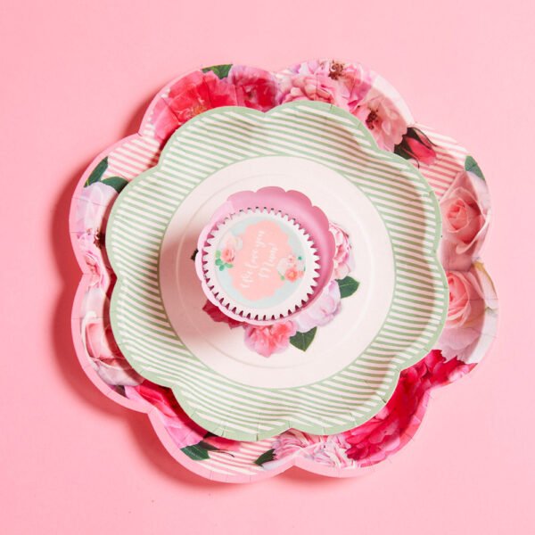 A Very English Rose Paper Party Plates - 图片 3