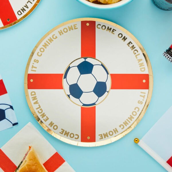 Come on England Foiled Paper Plates - 图片 3