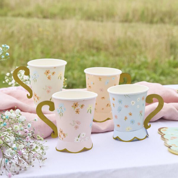 Floral Tea Party Paper Cups - 图片 2