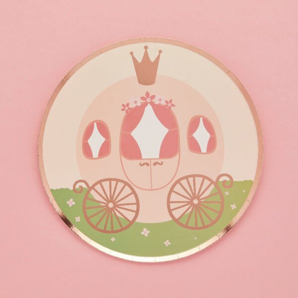 Princess Carriage Paper Plates - 图片 3