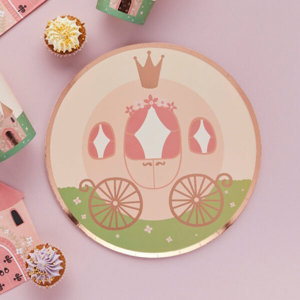 Princess Carriage Paper Plates - 图片 2