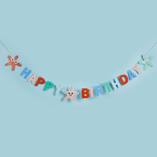 Starfish 'Happy Birthday' Banner (2m) - 图片 2