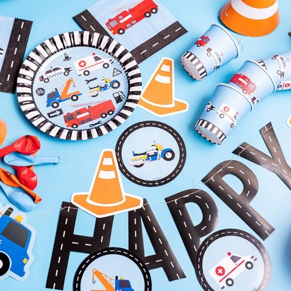 On the Road Paper Party Plates - 图片 4