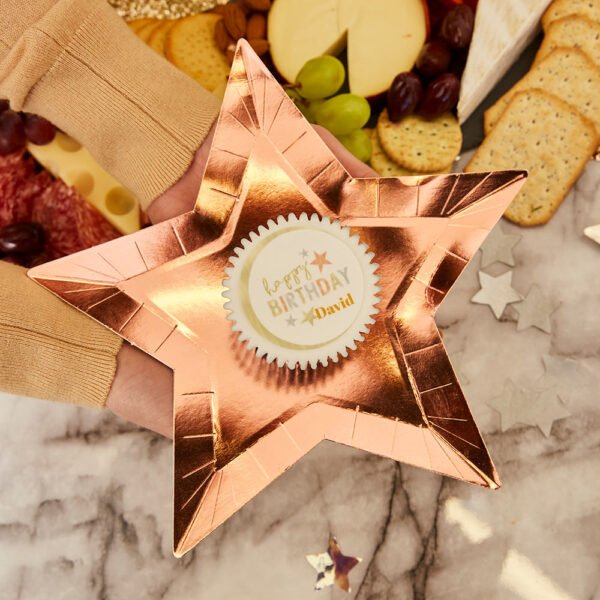 Assorted Metallics - Star Shaped Paper Party Plates - 图片 2