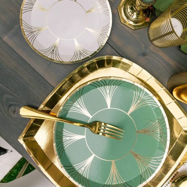 The Gatz Dinner Paper Plates - Sage Green - 图片 2