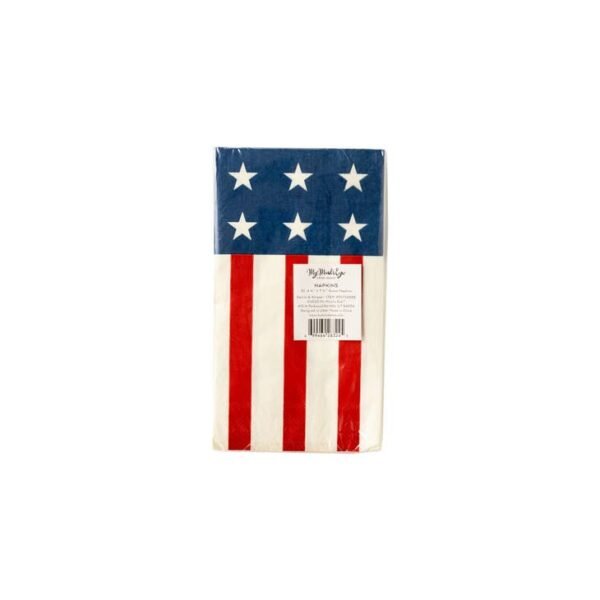 Denim and Stripes Paper Napkin- Large - 图片 2