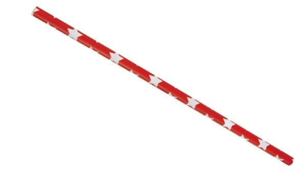 Blue & Red Patriotic Star Paper Straws - 图片 3