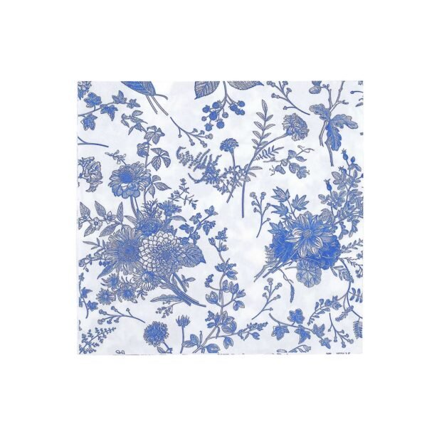 Paper Cocktail Napkins with French Toile Print White/Blue - 图片 7