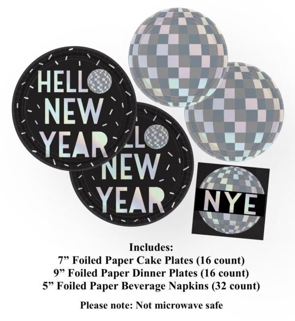 Disco New Years Party Plates & Napkins - 图片 2