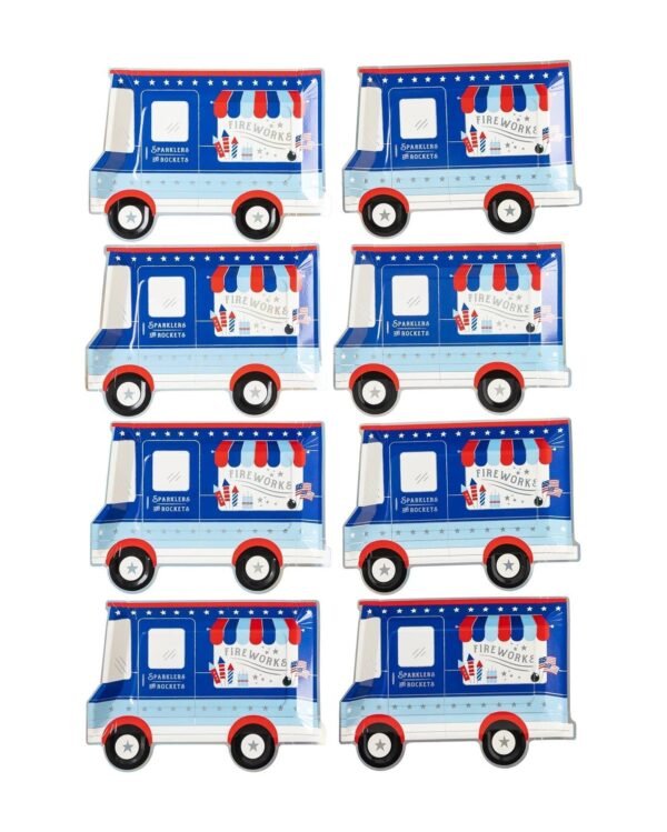 Firework Truck Paper Plates - 图片 4