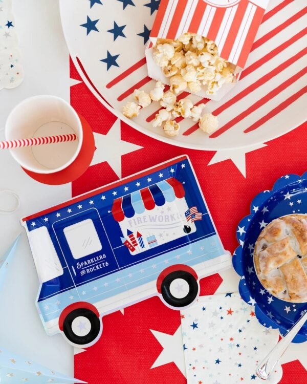 Firework Truck Paper Plates - 图片 3