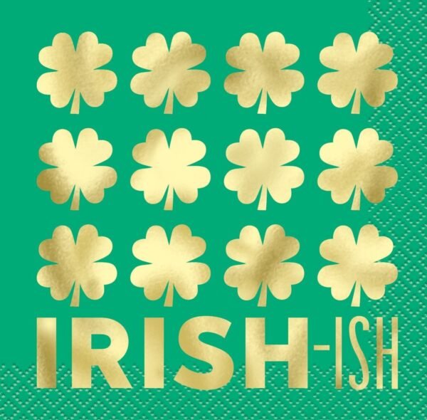 Gold Foil "Irish-ish" St Patricks Napkins 16ct