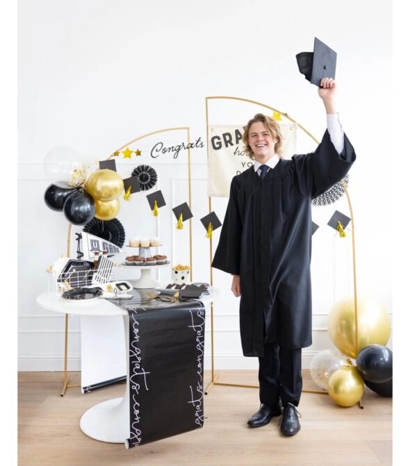 Gold Foil Scalloped Congrats Graduate Paper Plates - 图片 3