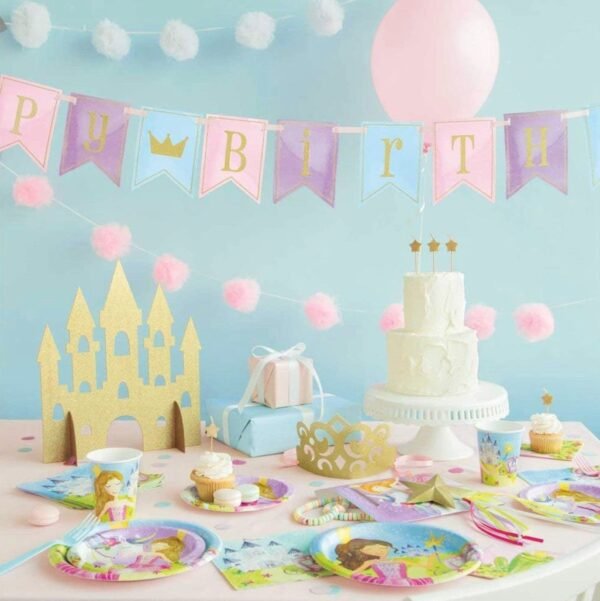 Gold Glitter Princess Party Castle Centerpiece - 图片 5