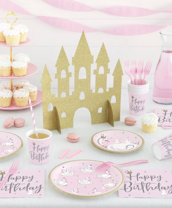 Gold Glitter Princess Party Castle Centerpiece - 图片 4