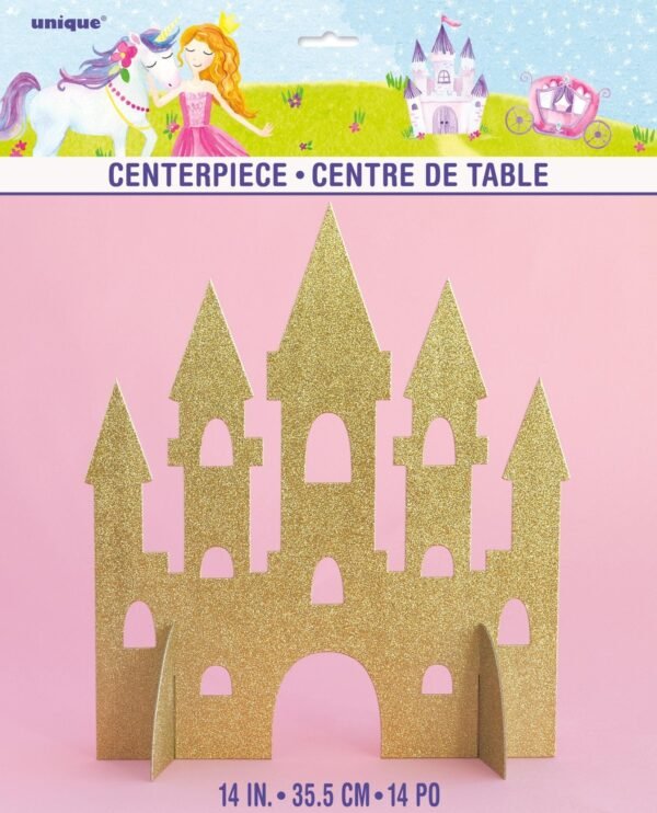 Gold Glitter Princess Party Castle Centerpiece - 图片 3