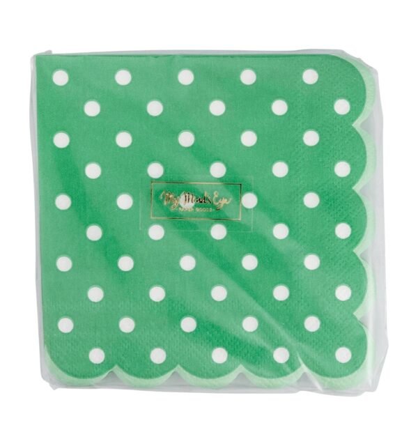 Green Scalloped Party Napkins - 图片 4