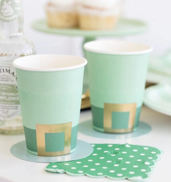 Green Scalloped Party Napkins - 图片 2