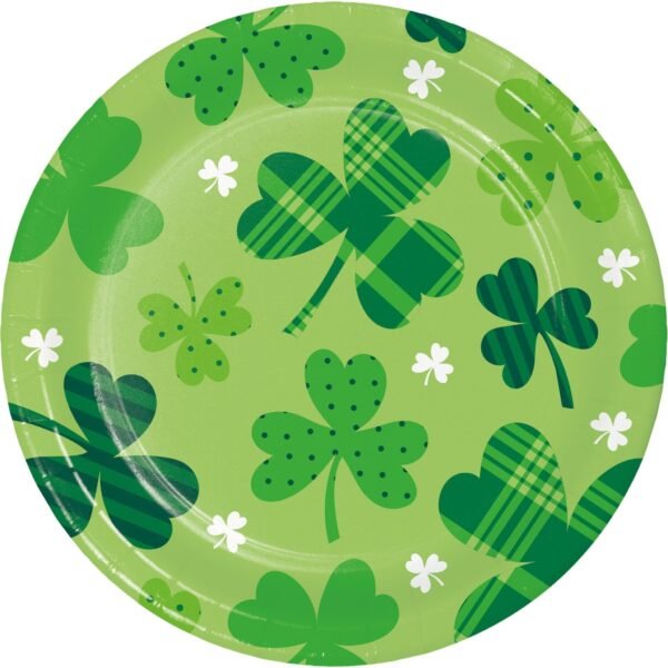 Green Shamrock St. Patricks Plates & Napkins (16 Guests) - 图片 3