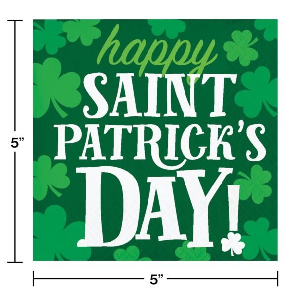 Green Shamrock St. Patricks Plates & Napkins (16 Guests) - 图片 4