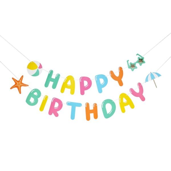 Happy Birthday Beach Banner