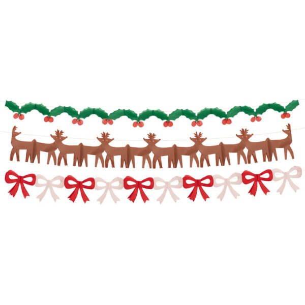 Tissue Paper Chrismas Garlands