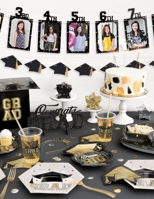 Mini Black, Gold & Silver Star Piñatas - 图片 3