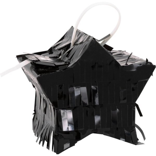 Mini Black, Gold & Silver Star Piñatas - 图片 4