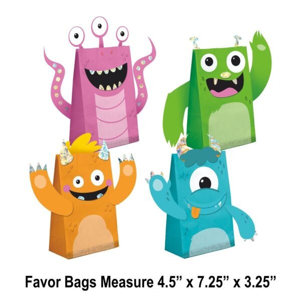 Monster Party Favor Treat Bags - 图片 2