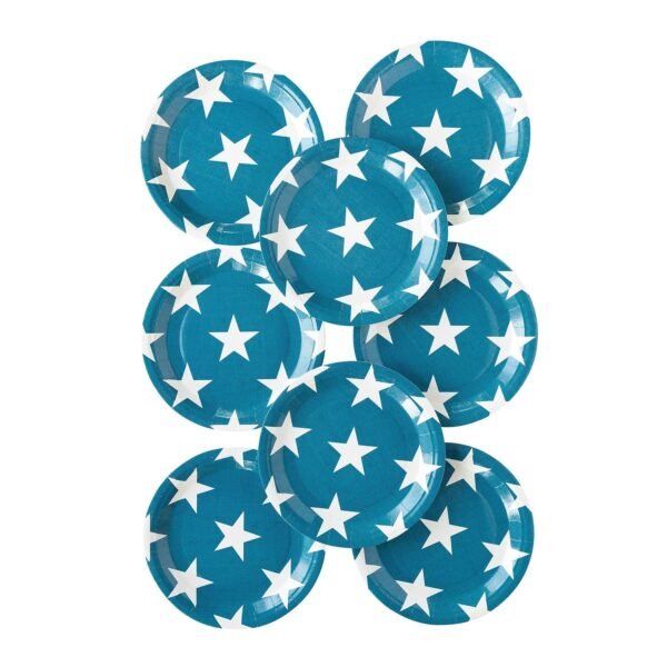 Hamptons Navy Star Paper Plate - 图片 2