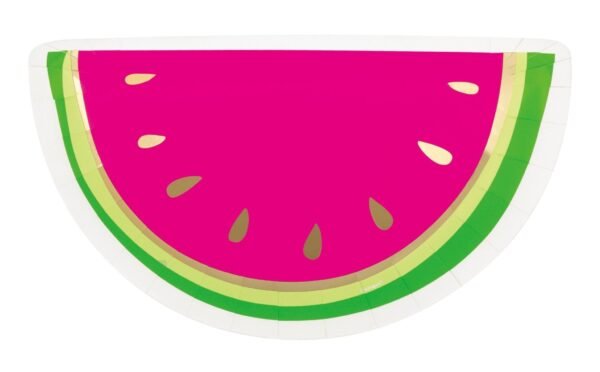 Pink Watermelon Shaped Party Plates