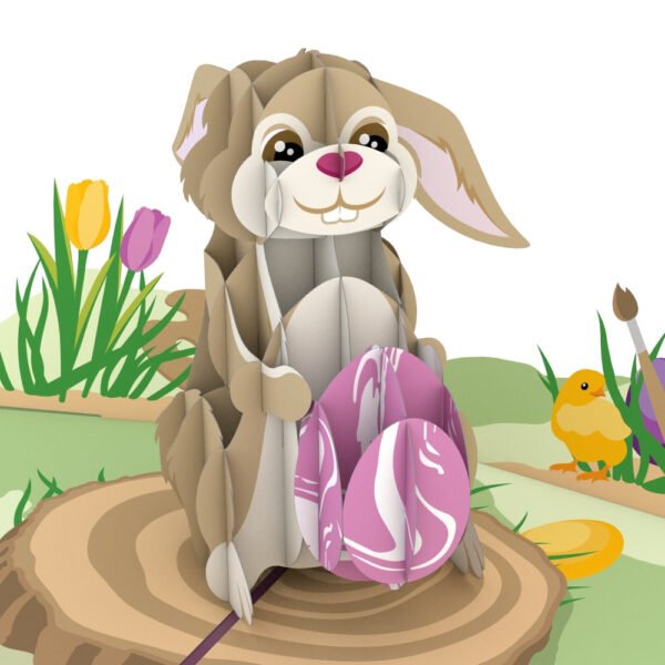 Easter Bunny with Egg Pop-Up Card - 图片 2