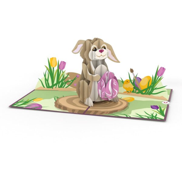 Easter Bunny with Egg Pop-Up Card - 图片 3