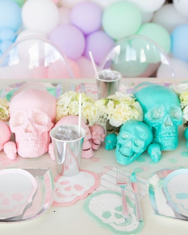 PASTEL SKULL DESSERT PLATES - 图片 4