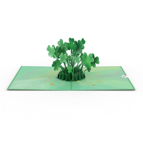 Saint Patrick's Day Lucky Clover Pop-Up Card - 图片 3
