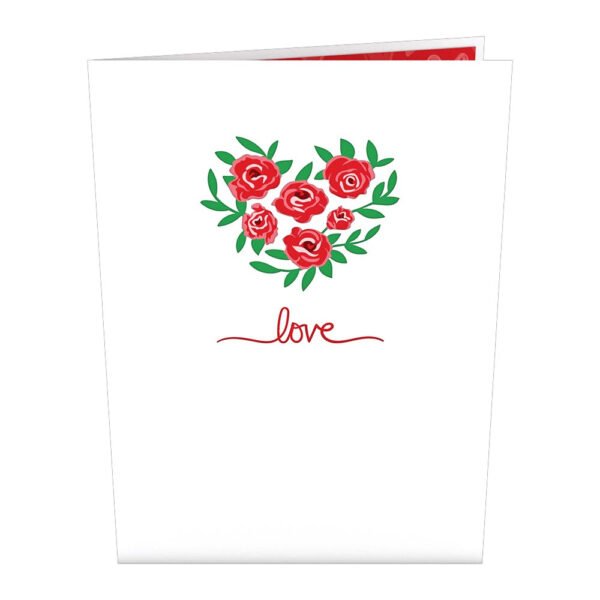Love Rose Arrangement Pop-Up Card - 图片 4