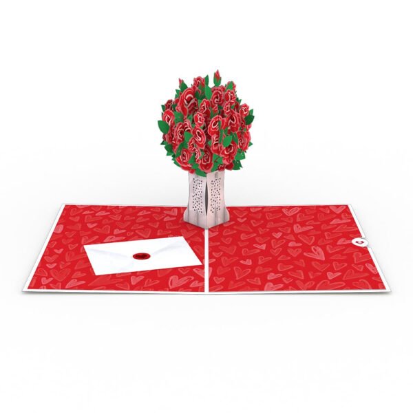 Love Rose Arrangement Pop-Up Card - 图片 3