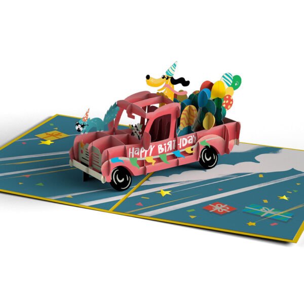 Birthday Truck Pop-Up Card - 图片 3
